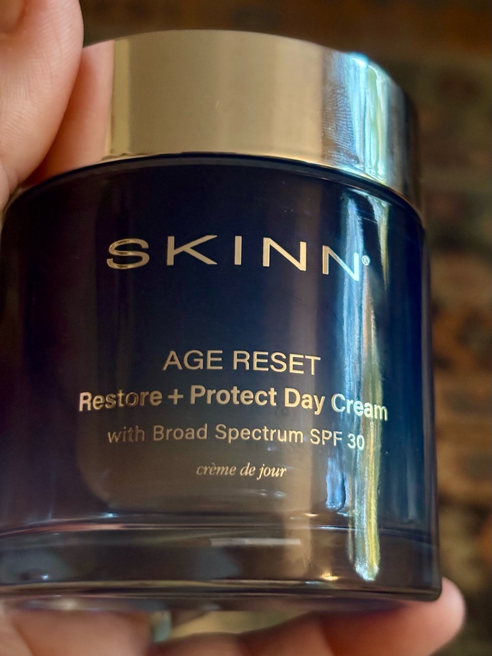 SKINN Age Reset Restore + Protect Day Cream SPF 30 - Deep Blue with Gold Cap